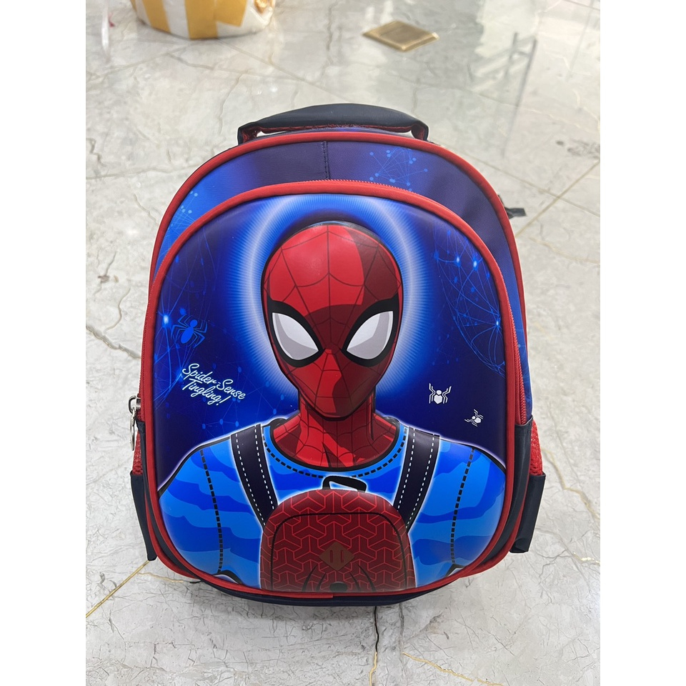 Ba lô mẫu giáo cho bé nam và nữ. Cặp, Balo nhà trẻ 3D nổi hoạ tiết Lissa, Siêu Nhân cho bé