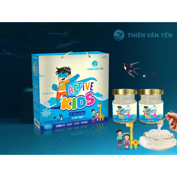 Yến sào cho bé kid hộp 6 lọ,tăng sức đề kháng,bổ sung dinh dưỡng cho bé Thiên Vân Yến