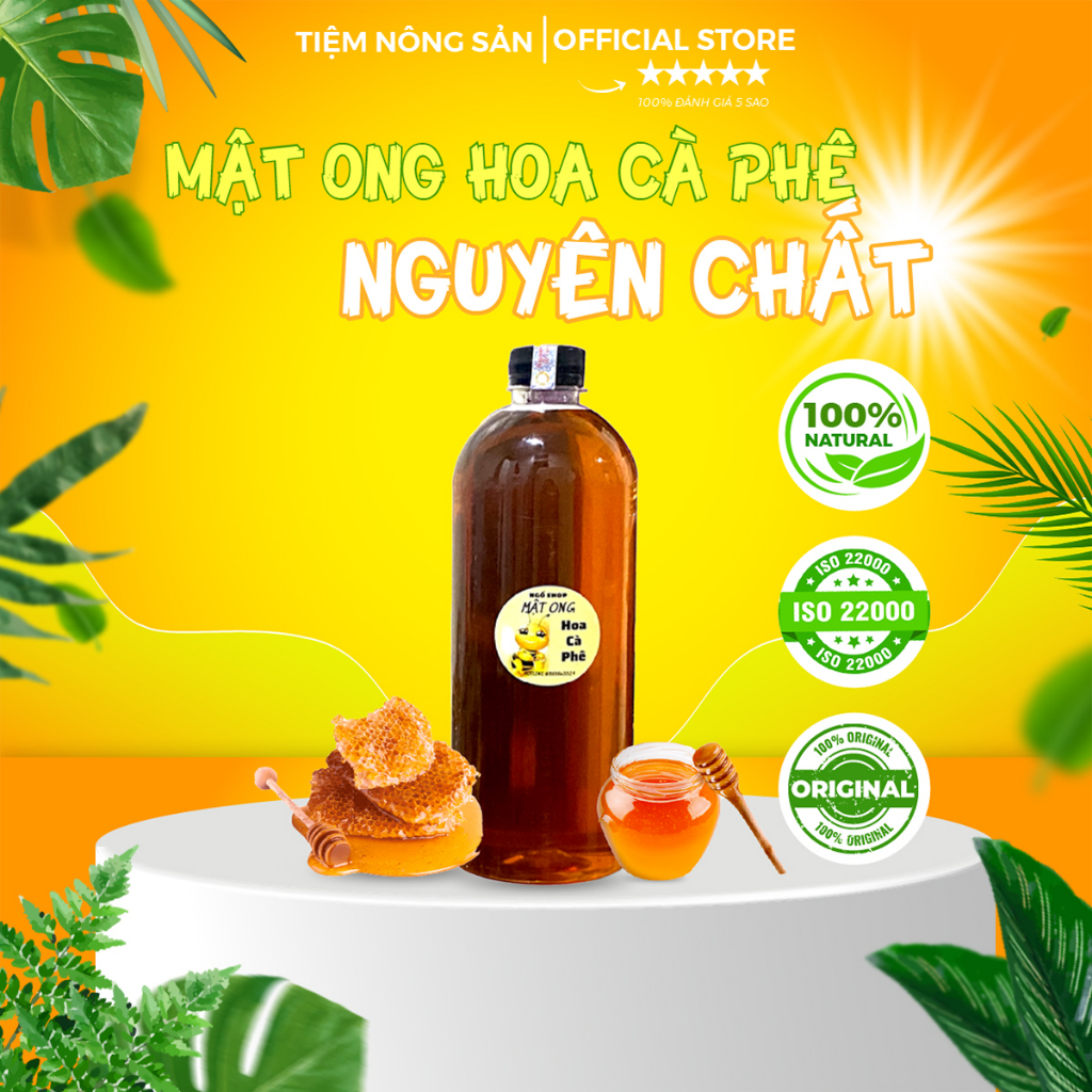 Mật ong nguyên chất hoa cà phê 100ml xóa mờ nám da, ngủ ngon, tốt cho sức khỏe