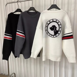 Áo sweter len thom cún sau lưng ❤ áo len dày dặn dáng rộng nam nữ nva549