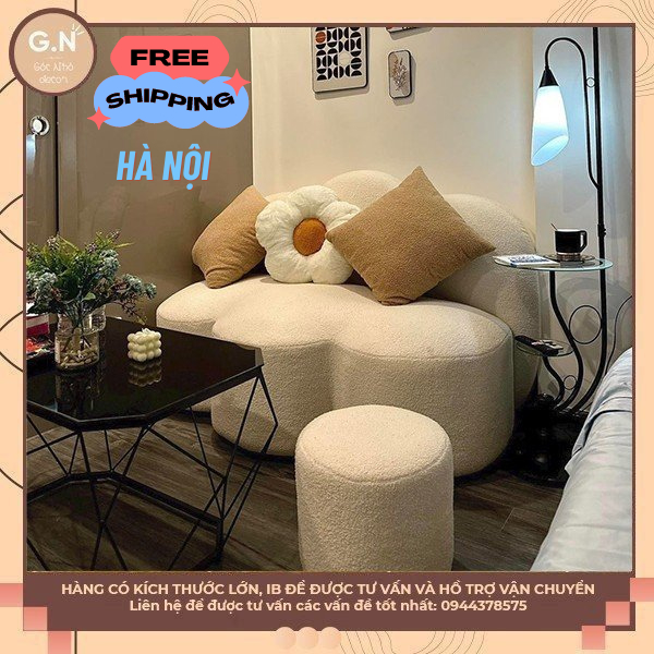 Ghế sofa hình đám mây ⚡ SALE SỐC ⚡ Ghế sofa hình đám mây vải lông cừu mềm mịn siêu đáng yêu