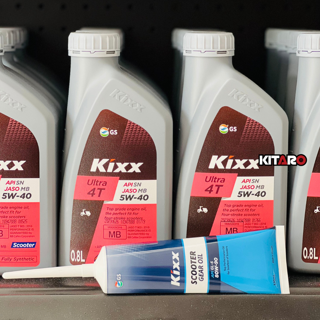 Nhớt xe tay ga 🛵 Kixx scooter 5w40 800ml + nhớt hộp số motul