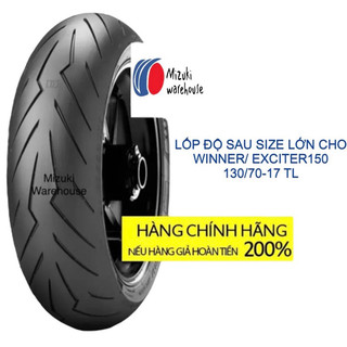 Vỏ độ sau size lớn 130/70-17 tl không săm cho exciter 150, winner x, 150 đạt tiêu chuẩn jis nhật bản