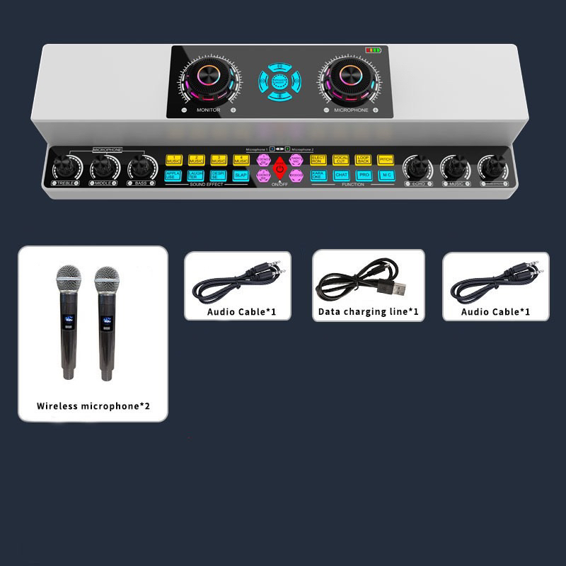 Hát Karaoke KTV Soundcard Y6 Pro kèm Audio kèm 2 micro