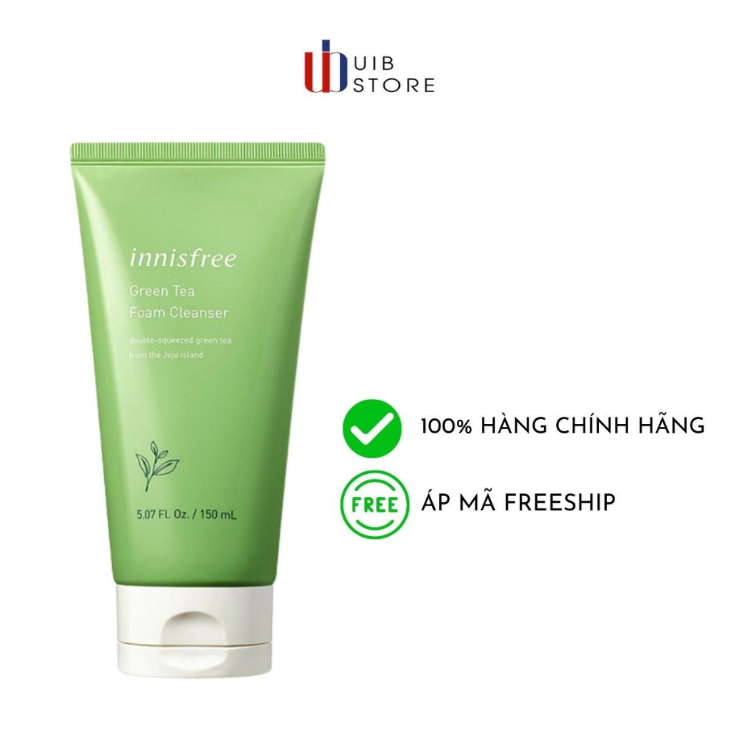 Sữa rửa mặt innisfree green tea, sữa rửa mặt sạch bụi 150ml (date 08/02/2024)