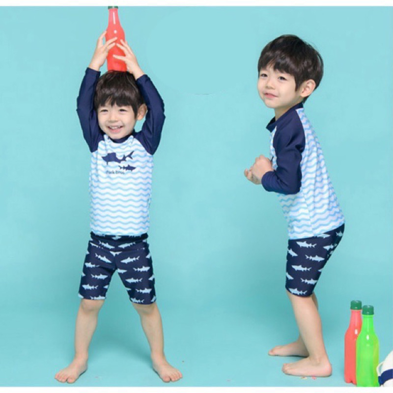 Bộ Quần Áo Bơi Cicini Kèm Mũ Mã C05 Dành Cho Bé Trai