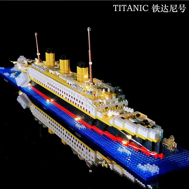 Đồ chơi xếp hình lắp ráp mô hình,Tàu Titanic,Mô hình lắp ghép 3D Công trình kiến trúc,Thuyền đồ chơi