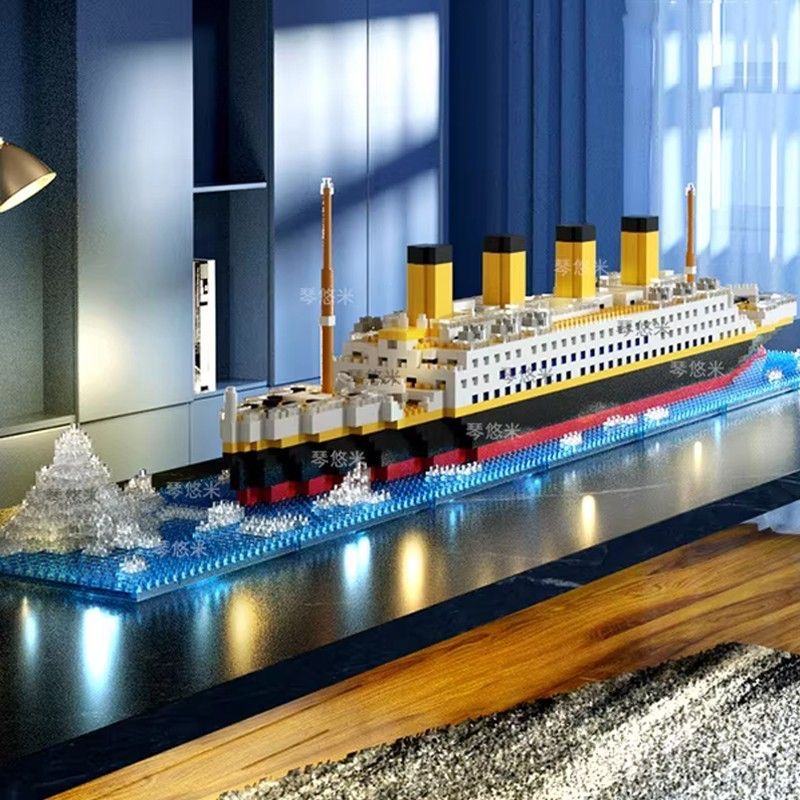 Đồ chơi xếp hình lắp ráp mô hình,Tàu Titanic,Mô hình lắp ghép 3D Công trình kiến trúc,Thuyền đồ chơi