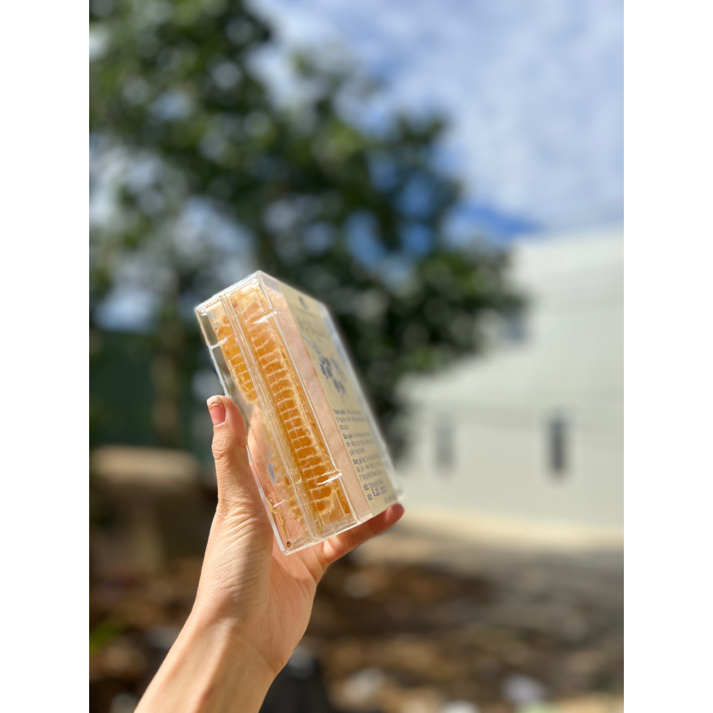 Mật Ong Bánh Tổ Tươi Nguyên Sáp Đóng Hộp 500gr -  Lensoigialai