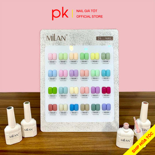 Set sơn gel 24 màu Pasel MiLan số 2 cao cấp tặng kèm bảng màu