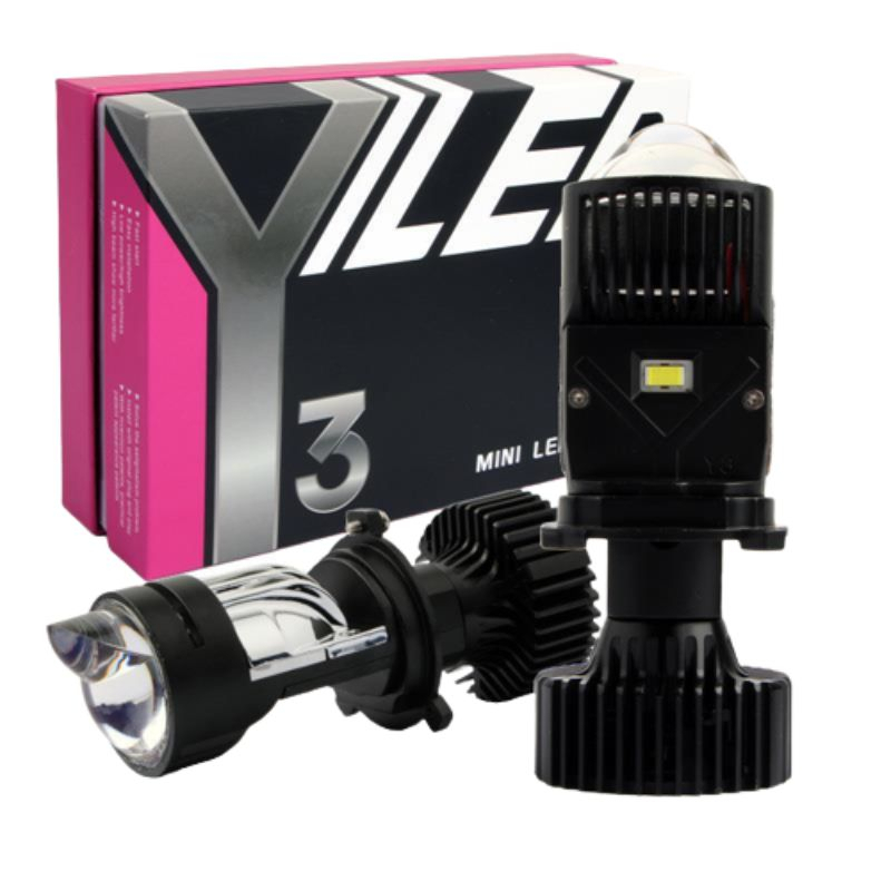 Đèn Led Oto,Led Bi Cầu Mini Y3 Pro Mắt Ếch ,công suất 55W Điện 12v-24V, chân H4 lắp như zin.