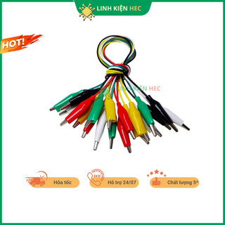 Dây kẹp cá sấu nhỏ 26mm loại tốt dài 50cm linkienhec