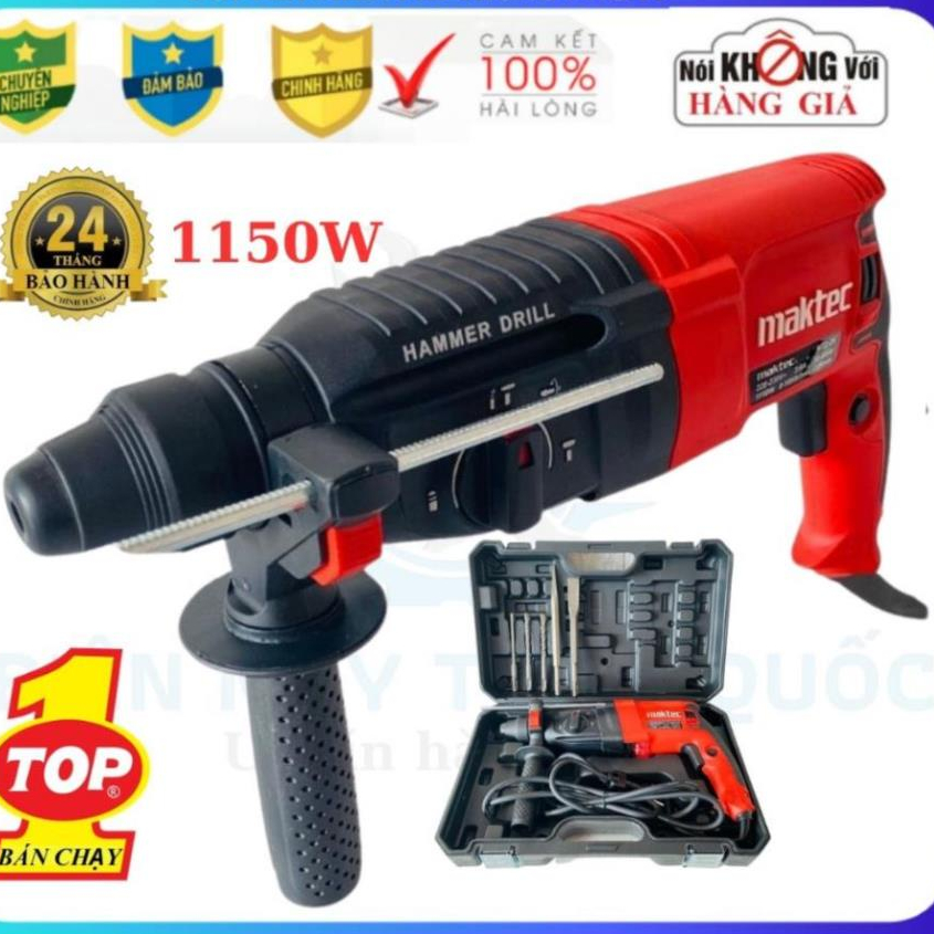 Máy khoan bê tông Maktec Công suất 1150W -  lõi đồng 100%- Bền đẹp mạnh mẽ siêu bền bỉ