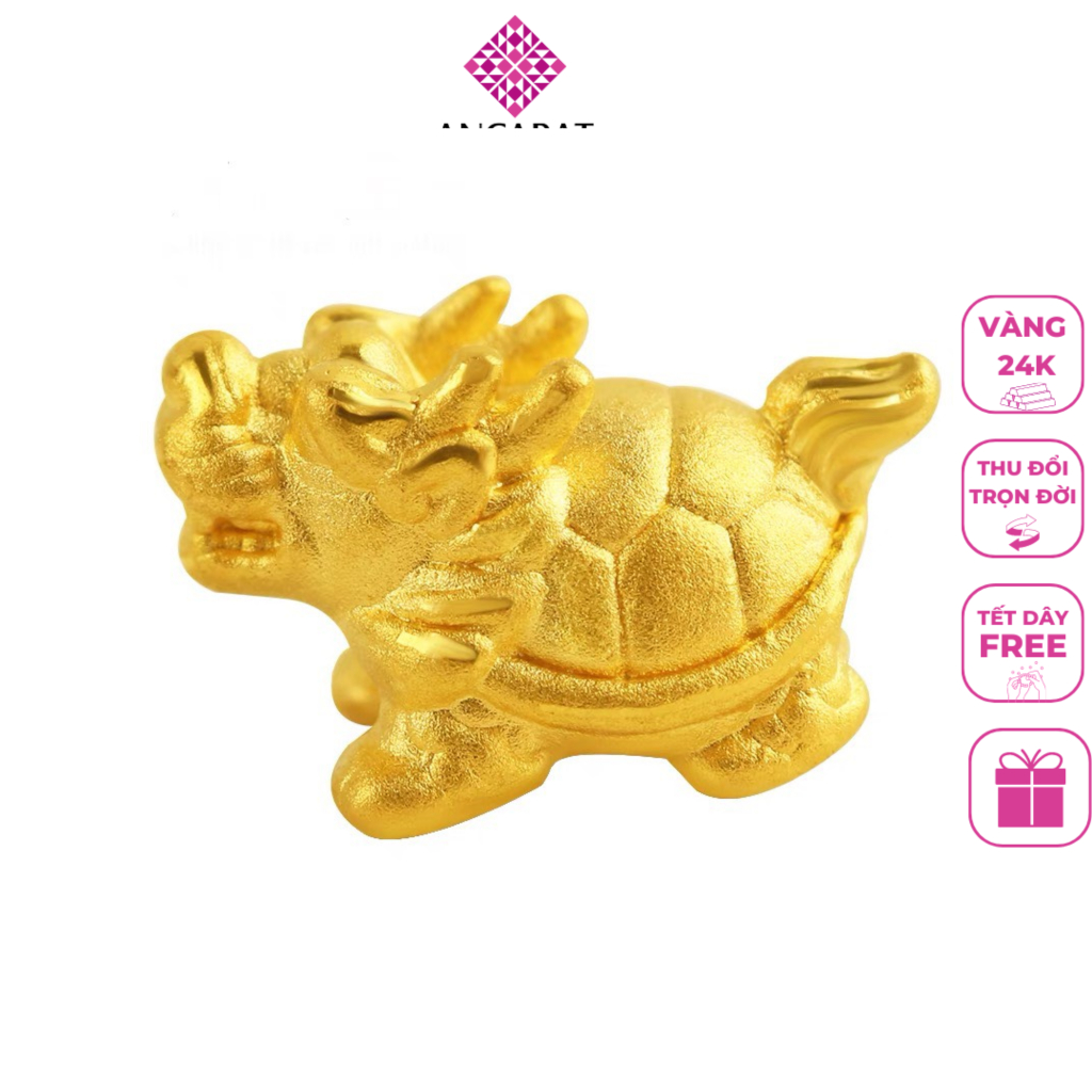 ANCARAT - Charm Long Quy Mini 24k  - Miễn phí tết vòng tay Handmade Hàng Có Sẵn