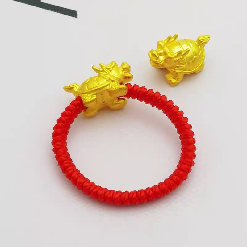 ANCARAT - Charm Long Quy Mini 24k  - Miễn phí tết vòng tay Handmade Hàng Có Sẵn