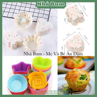 1 khuôn silicon làm bánh Muffin / Cupcake cho bé - nhà bum - lienlebc