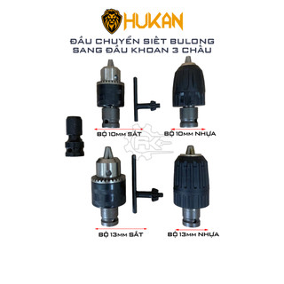  Bộ chuyển đổi từ đầu bulong sang đầu khoan 3 chấu HUKAN 