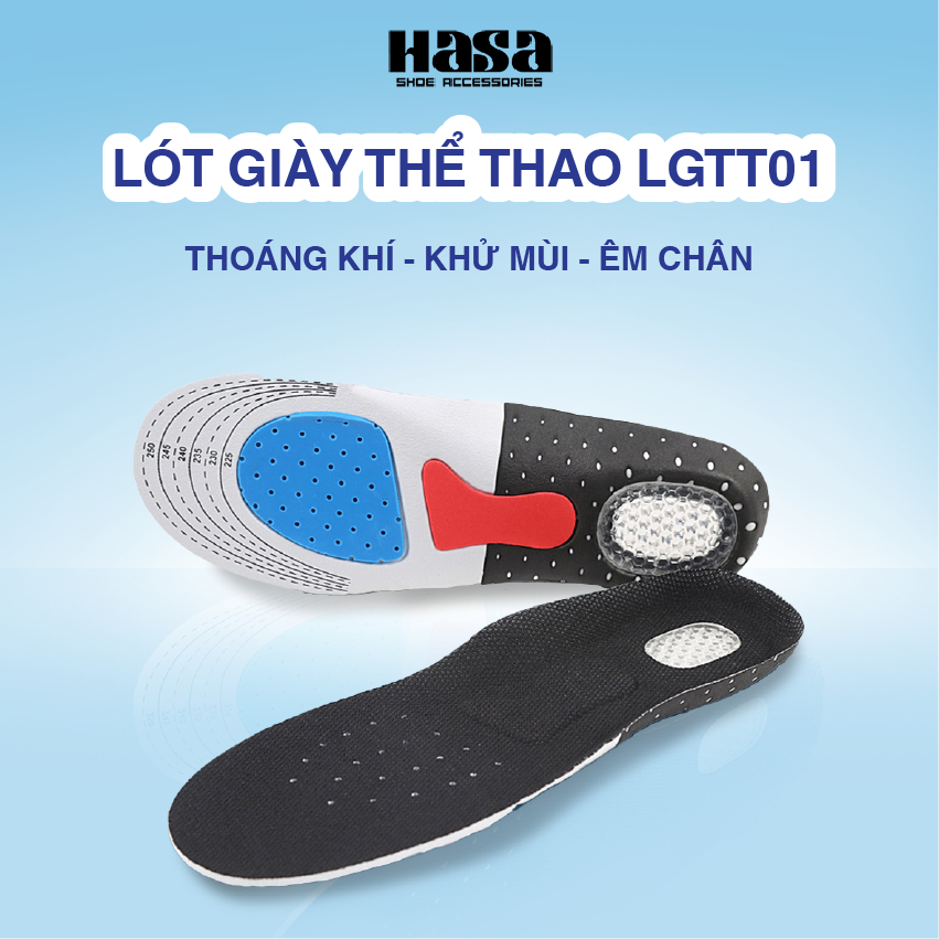Lót giày thể thao êm chân siêu nhẹ giảm sốc, hấp thụ lực, khử mùi, thoáng khí LGTT01 HASA