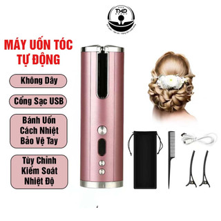 Máy uốn tóc tự động TMD, máy uốn Hàn Quốc tạo kiểu tóc nhanh tự động cầm tay không dây, kiểu dáng hiện đại