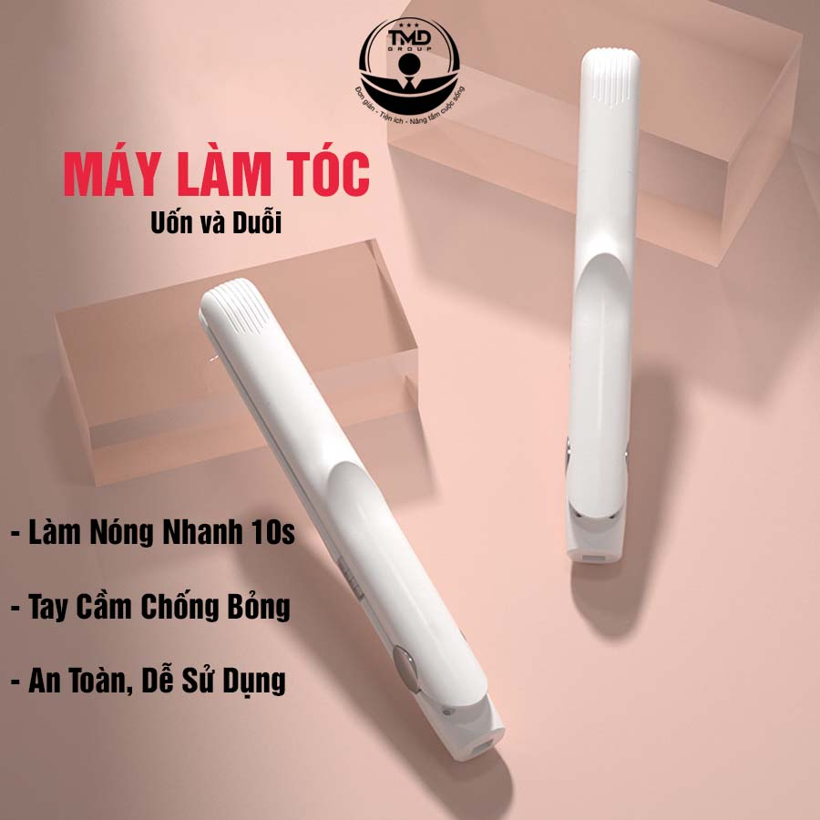 Máy duỗi tóc ép tóc mini TMD, máy ép làm tóc tạo kiểu nhanh chóng, an toàn, dễ sử dụng