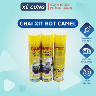 Chai vệ sinh nội thất ô tô đa năng Dạng Bọt Camel tẩy siêu sạch