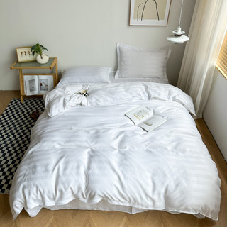 Bộ chăn ga gối Cotton 3F kẻ sọc Lidaco chuyên dùng khách sạn và homestay