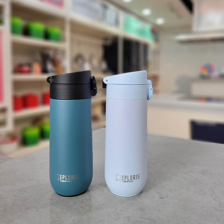 Bình giữ nhiệt Tupperware Xploris Flask 450ml tặng túi - Bảo hành 12 tháng - Lõi bằng thép không gỉ 304