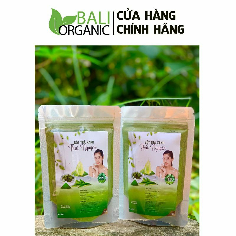 Bột trà xanh thủ công nguyên chất 1kg Baliorganic đắp mặt, dưỡng da