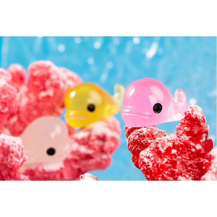 Mô hình cá voi mini phát sáng decor terrarium bể cá