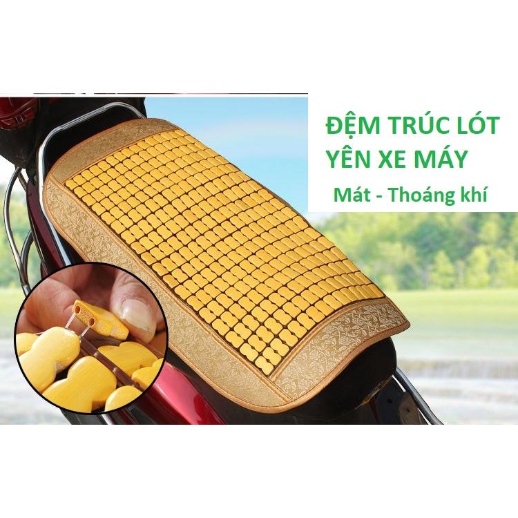Thảm, Đệm Lót Yên Xe Máy Bằng Trúc Mát Thoáng Khí