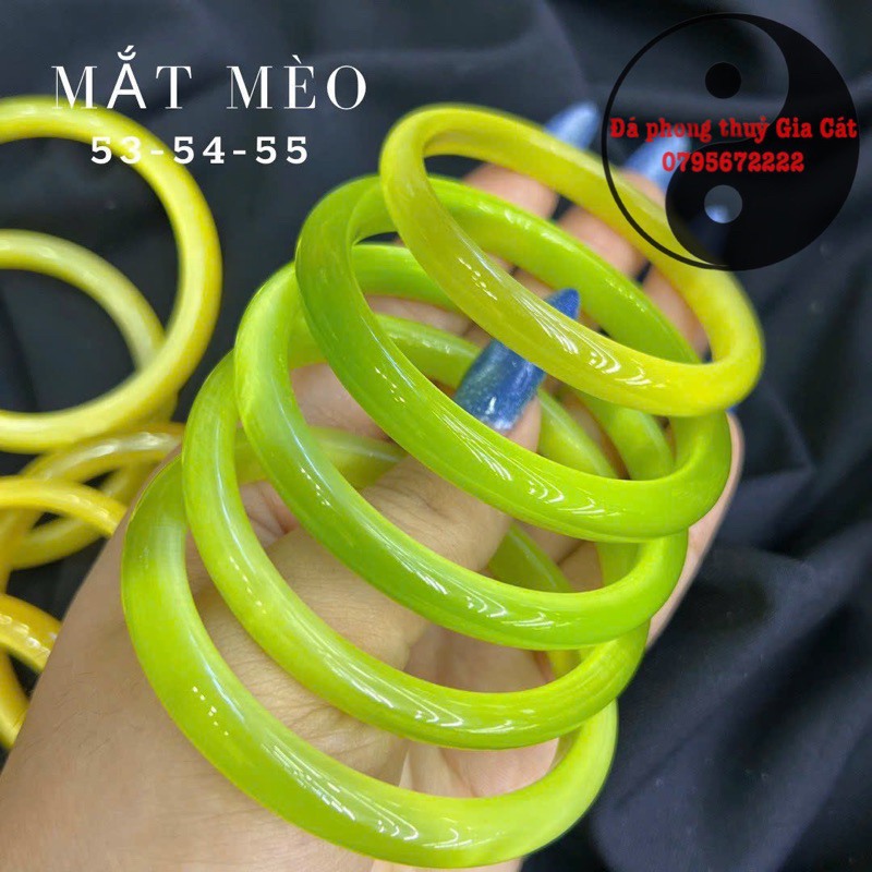 Vòng bản đá mắt mèo đẹp siêu rẻ mịn kèm hộp