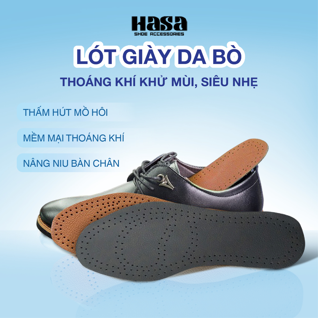 Lót Giày Da HASA LGD05 Êm Chân Và Thoáng Khí Khử Mùi Chính Hãng