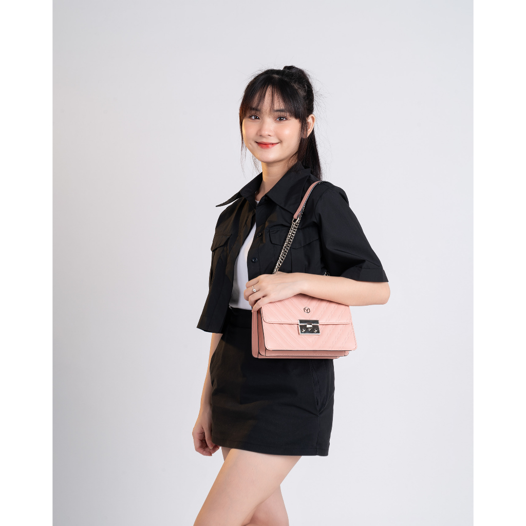 Túi đeo chéo da nữ chần chỉ thời trang Yuumy Seasand YN137