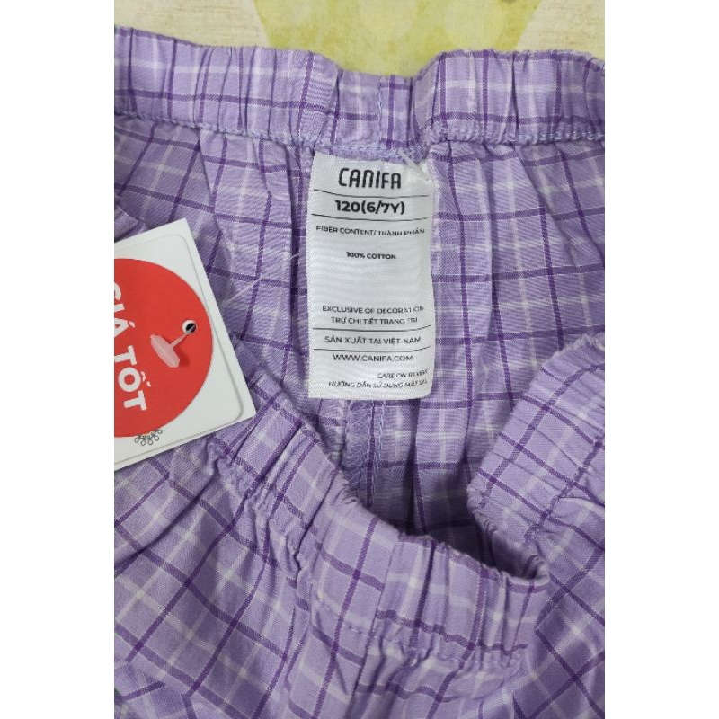 Quần dài thô cotton mặc nhà bé gái Canifa