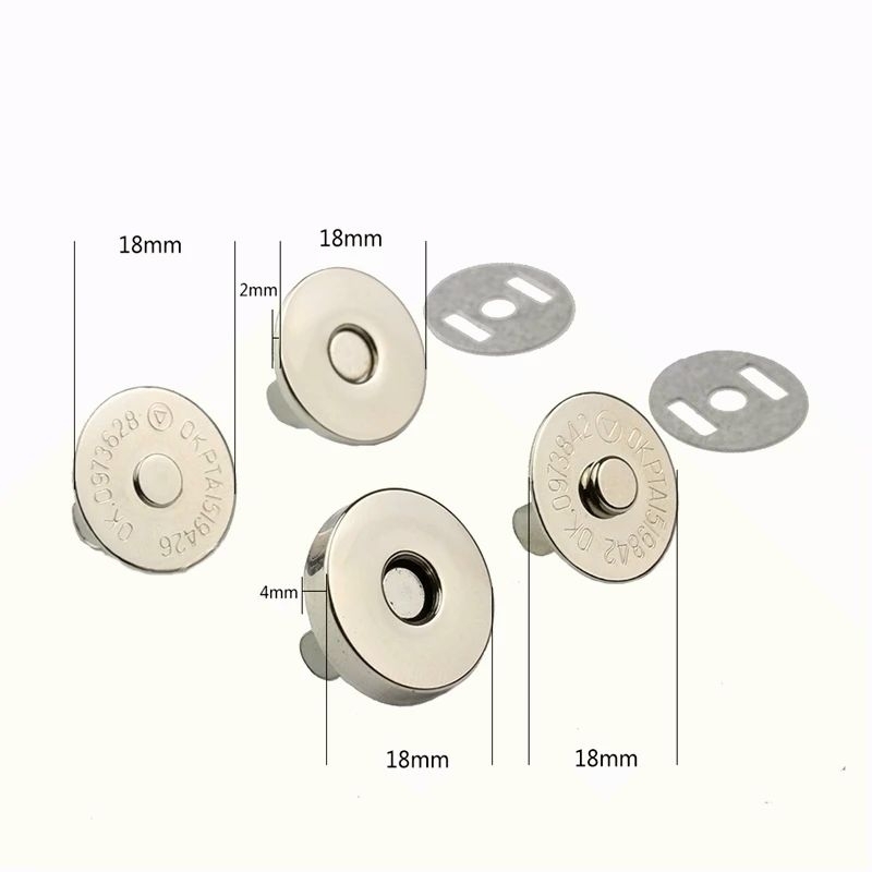 10 bộ hít nam châm gắn túi xách size 1.4cm_1.8cm