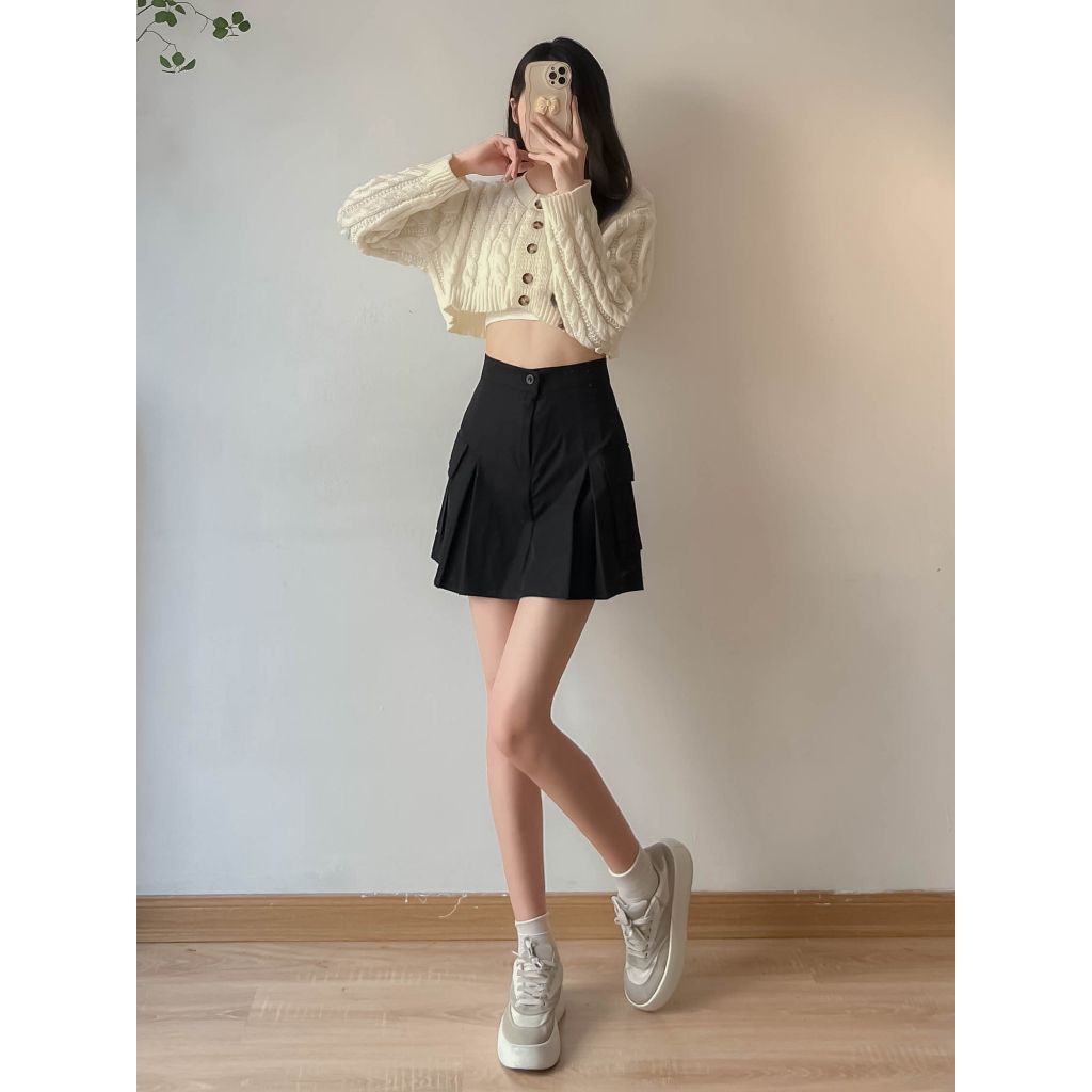 Áo len cổ tròn nữ croptop - Retrostyle - Aokhoaclencroptop_P1K8
