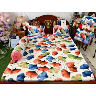 [1M8*2M nệm cao 5-15cm] bộ ga thun lạnh Hàn quốc 4 món