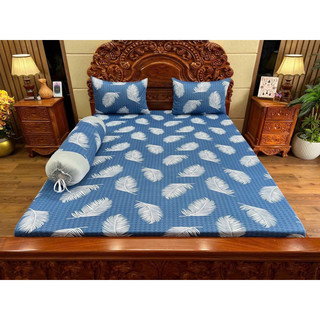 [1M8*2M nệm cao 5-15cm] bộ ga thun lạnh Hàn quốc 4 món