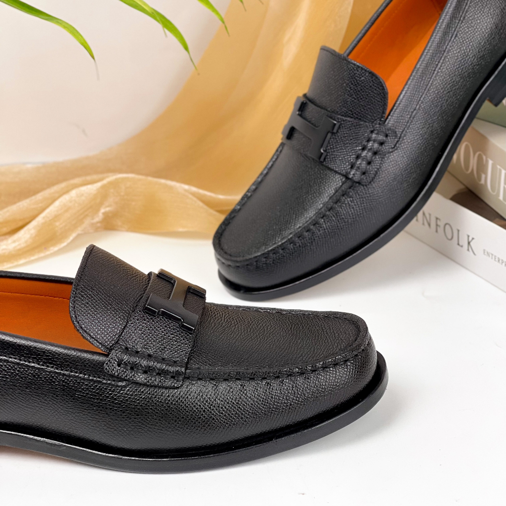 Giày da Loafer nam Hermes LF35 Da bò cao cấp