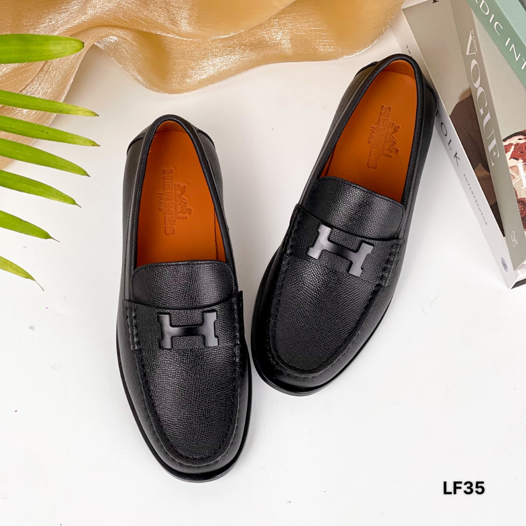 Giày da Loafer nam Hermes LF35 Da bò cao cấp