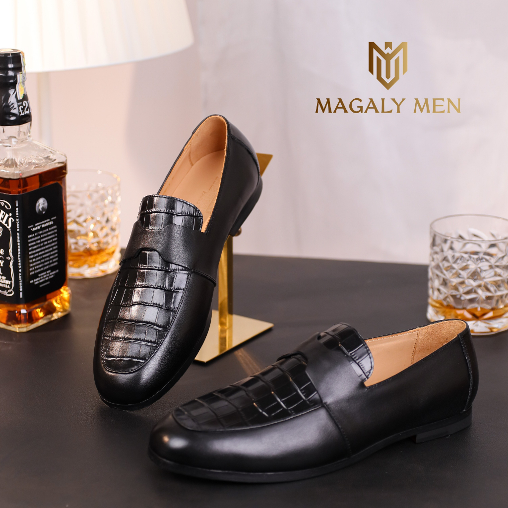 Giày da Loafer nam Hermes LF32 Da bò cao cấp