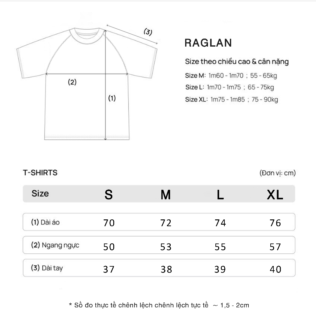 Áo thun RAGLAN MẶT TRĂNG - shop Hogotoclub - 100% cotton định lượng 230gsm