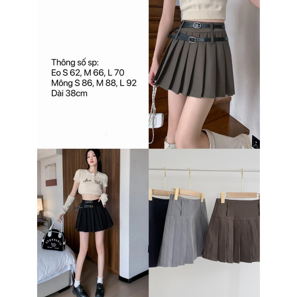 Chân váy xoè dáng tennis lưng cao dáng chữ A from xinh chất đẹp hàng loại 1