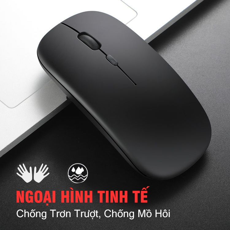 Chuột Bluetooth Không Dây Siêu Mỏng Không Gây Tiếng Ồn 800-1600dpi Cho Laptop, Máy Tính, Máy Tính Bảng, Điện Thoại