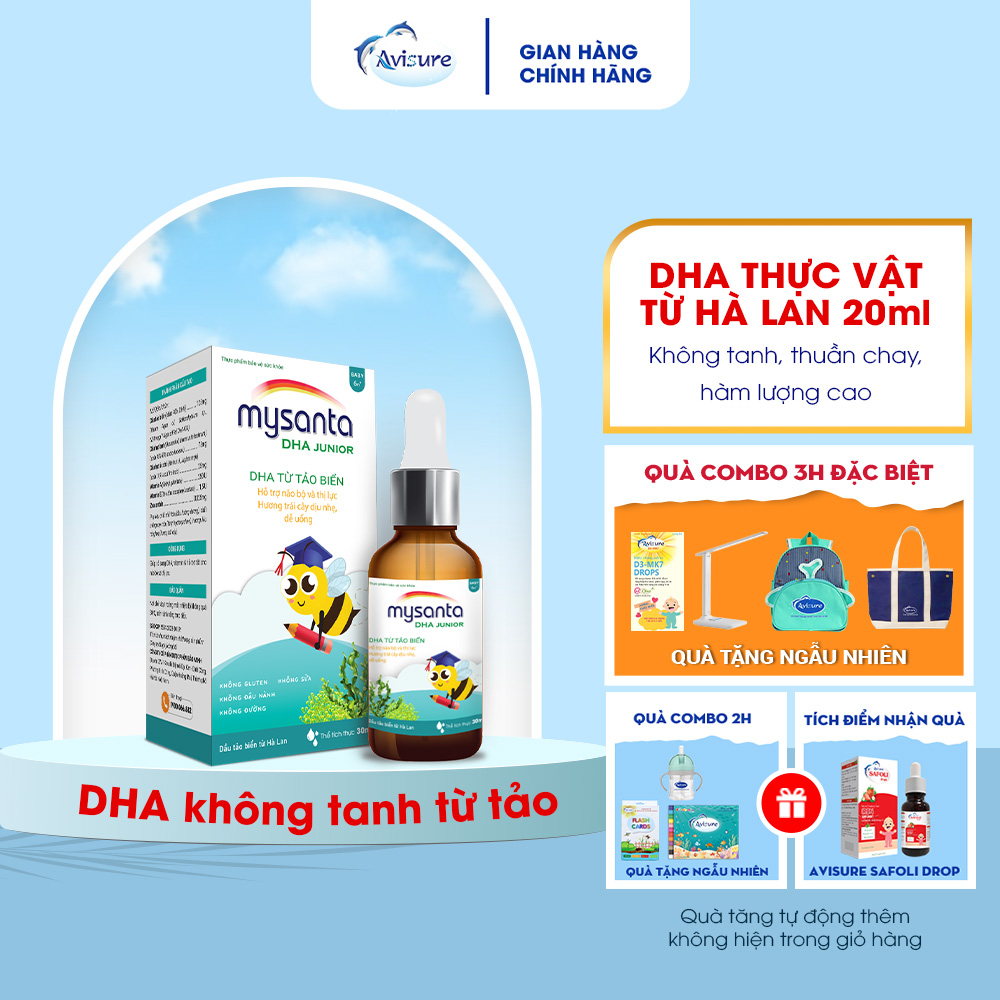 Avisure Mysanta Junior DHA DHA và omega thực vật không tanh từ Hà Lan