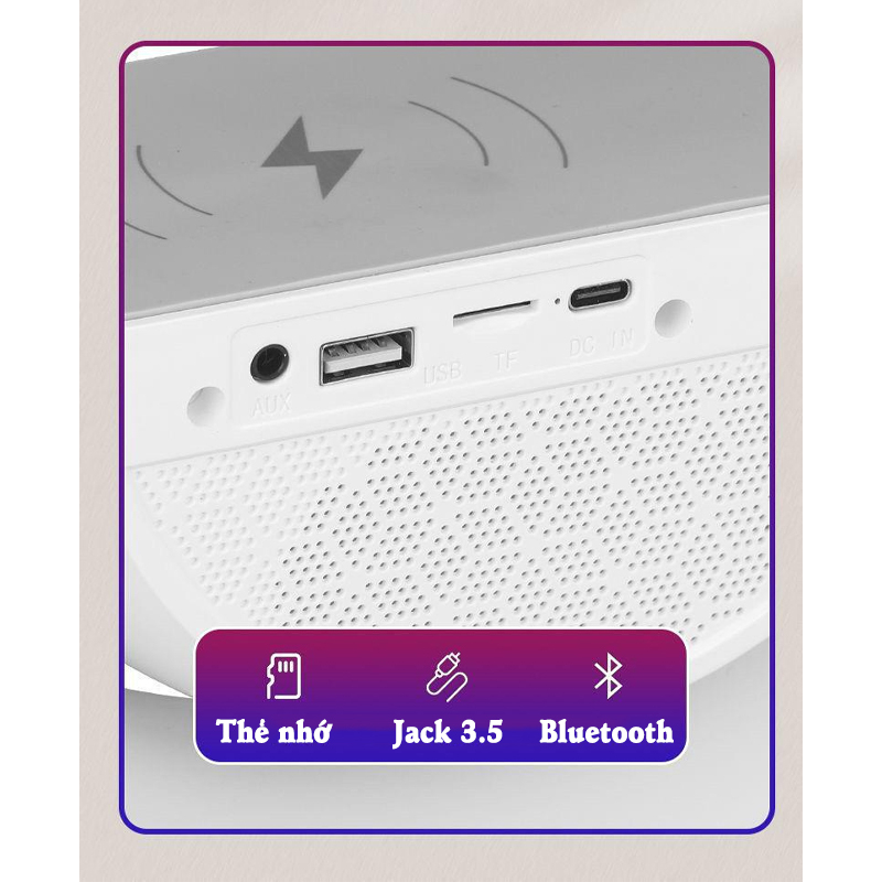 Loa Bluetooth chữ G led RGB, Sạc nhanh không dây, đèn nháy theo nhạc, thiết kế sang trọng | BigBuy360 - bigbuy360.vn