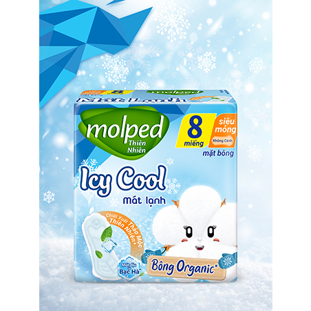 Băng vệ sinh Molped thiên nhiên bông organic tự nhiên ngày 23cm , đêm 29cm , đêm 35cm