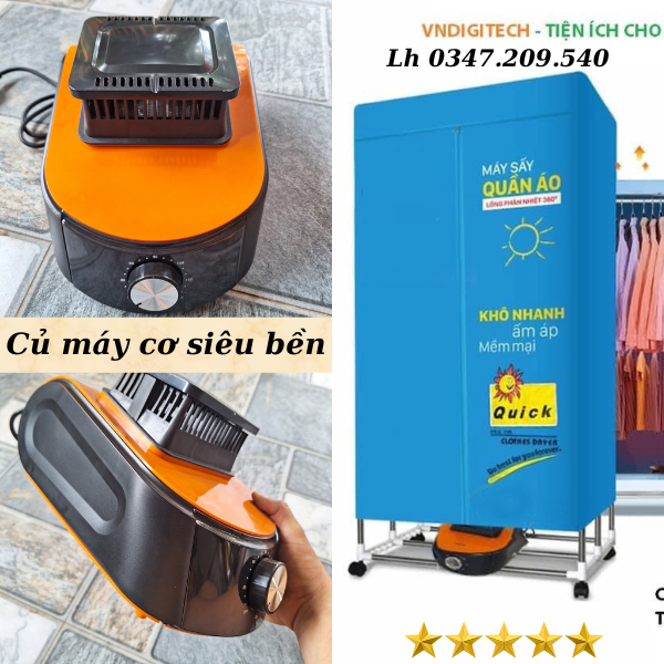 Củ máy sấy loại cơ công suất lớn 1500w làm khô nhanh, May sấy quần áo thay cho tủ sấy samsung, tủ sấy camac hàng bóc máy