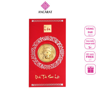 ANCARAT - Mặt vàng 24k Kim Sửu Trái tim Kèm bao lì xì - AG9992.Q002.01D Hàng Có Sẵn