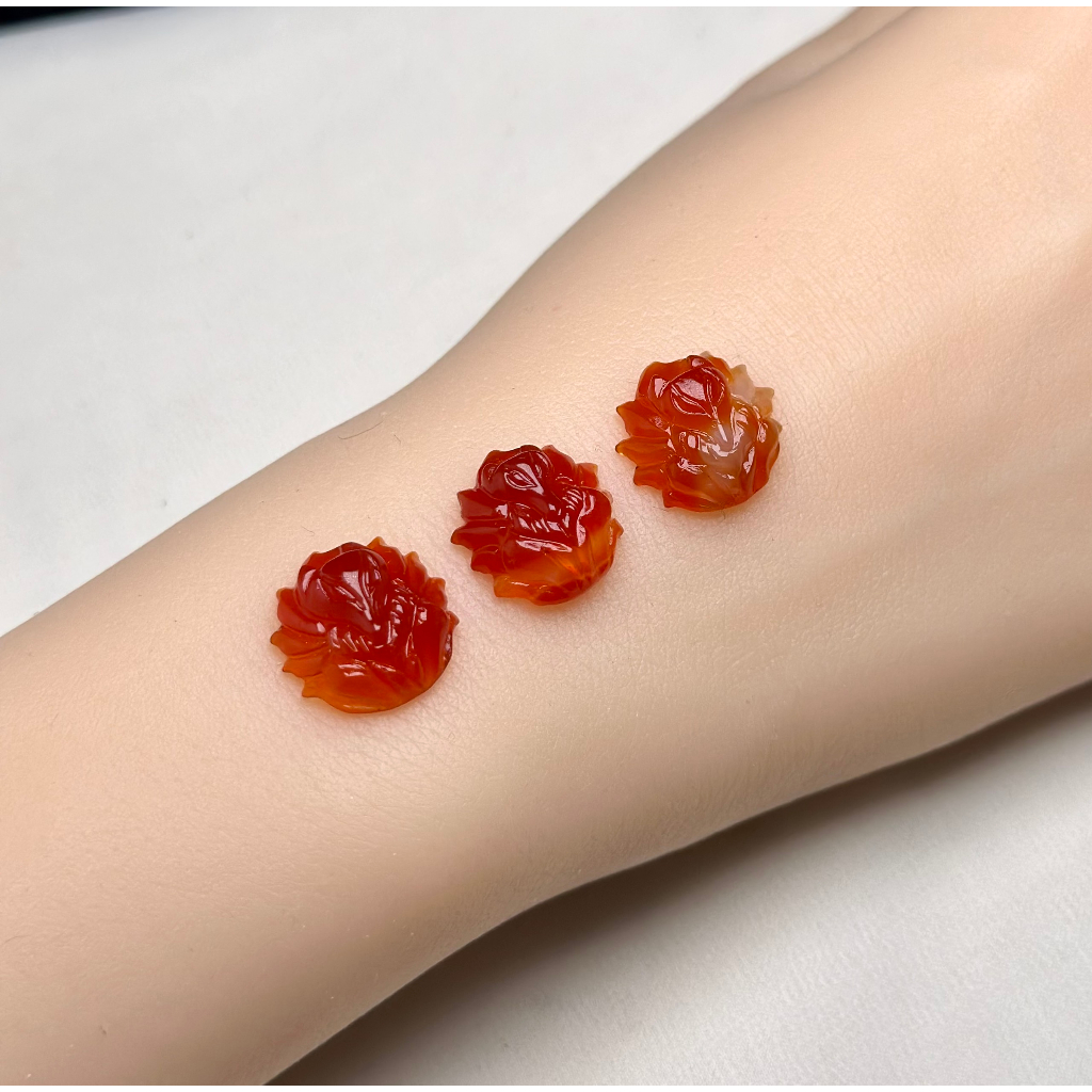 Mặt Hồ Ly Chúa Baby Mã Não Chalcedony tự nhiên